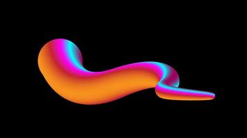 Fluidity Orange, pink, and blue wavy 3D shape is eyecatching and vibrant. Suitable for backgrounds, presentations, advertisements, and abstract designs. vector