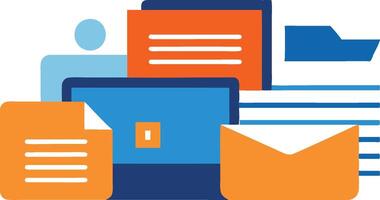 Filing Solutions, Managing Office Documents, Contracts, and Research Papers vector