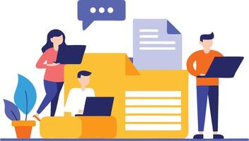 Efficient Documentation, Managing Files, Research Papers, and Contracts vector