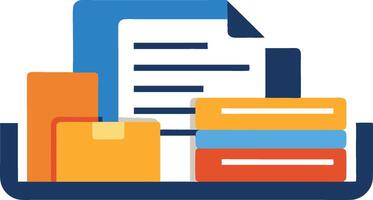 Filing Solutions, Managing Office Documents, Contracts, and Research Papers vector
