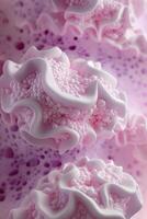 Abstract Pink Foam Macro Shot Showcasing Intricate Textures and Patterns photo