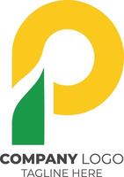 Stylish Letter P Logo Design for Brand Identity and Business Branding Featuring Minimalist Typography and Abstract Elements for Technology and Corporate Applications vector