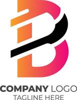 Modern Letter B Logo Design for Business Branding with Premium Typography and Abstract Style for Tech and Network Companies vector