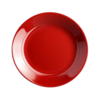 Round Red Plate with Shiny Surface png
