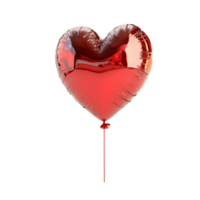 Single Red Heart-Shaped Balloon png