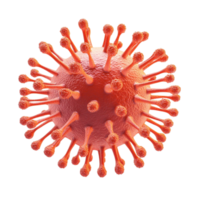 Red Virus Particle with Spiked Structure png