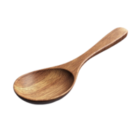 Wooden Spoon with Smooth Surface and Handle png