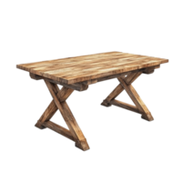 3D Rendering of a Simple Wooden Table Design png