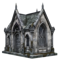 Ornate Stone Mausoleum with Gothic Architecture png