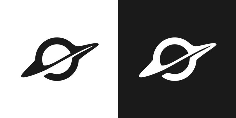 Black hole icon logo background abstract space concept illustration