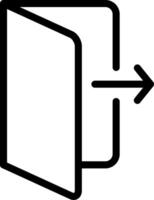 Logout Line Icon vector