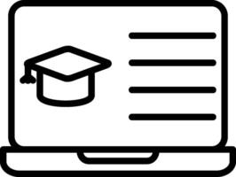 E Learning Line Icon vector