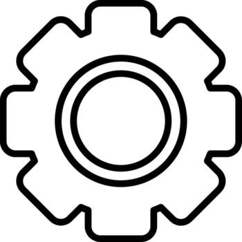 icono de línea de configuración vector