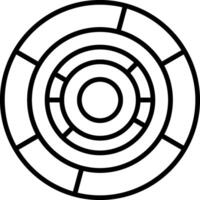 Pie Chart Line Icon vector