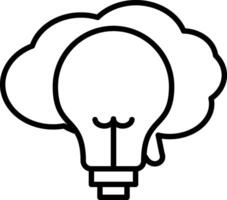 Brainstorm Line Icon vector