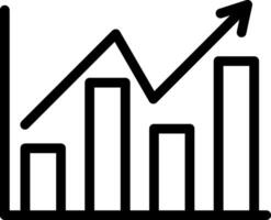 Bar Chart Line Icon vector