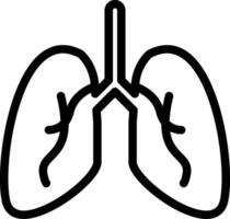 Lungs Line Icon vector