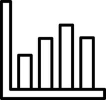 Bar Chart Line Icon vector