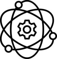 Atom Line Icon vector