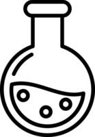 Flask Line Icon vector
