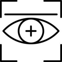 Eye Scan Line Icon vector