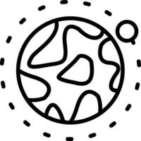 Planet Line Icon vector