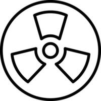 Radiation Line Icon vector