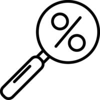 Magnifying Line Icon vector
