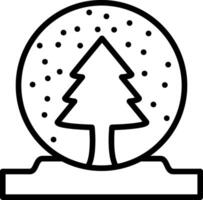 Snow Globe Line Icon vector