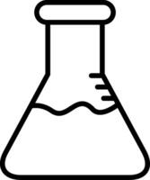 Flask Line Icon vector