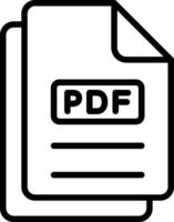 PDF Line Icon vector