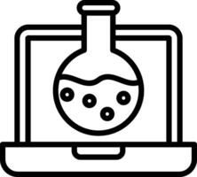 Flask Line Icon vector