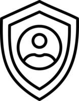 Shield Line Icon vector