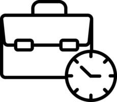 Work Time Line Icon vector