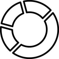 Pie Chart Line Icon vector