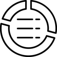 Pie Chart Line Icon vector