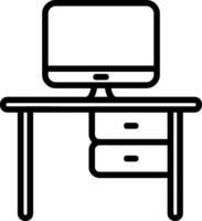 Workplace Line Icon vector