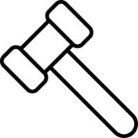 Hammer Line Icon vector