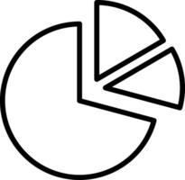 Pie Chart Line Icon vector
