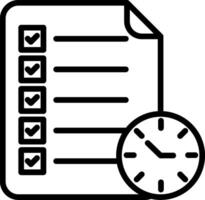 Checklist Line Icon vector
