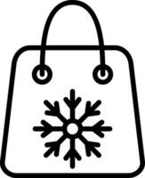 Handbag Line Icon vector