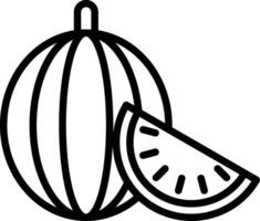 Watermelon Line Icon vector