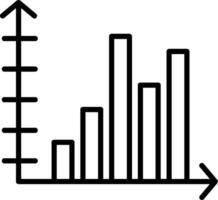 Bell Shaped Graph Line Icon vector