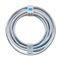 Network cable line with switch button object clip art and element. Top view png