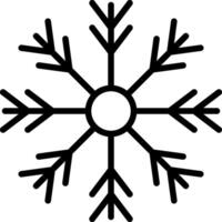 Snowflake Line Icon vector