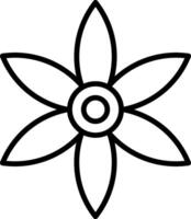 Borage Line Icon vector
