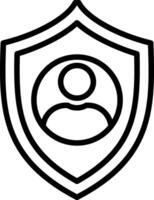 Shield Line Icon vector