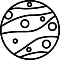Mars Line Icon vector
