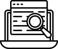 Search Data Line Icon vector
