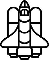 Spaceship Line Icon vector